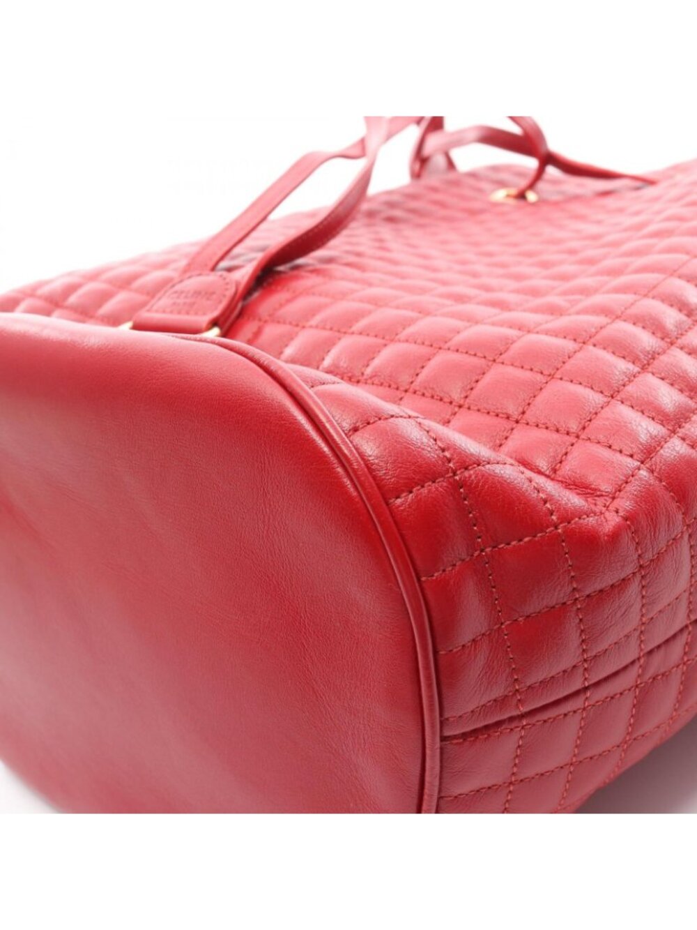 Celine Backpack Charm Small Red Leather Bucket - Picture 5 of 5